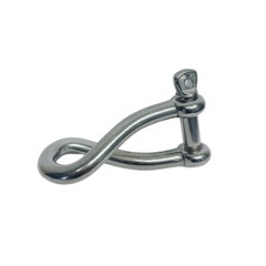 15/32″ Stainless Steel 316 Twisted Shackle Screw Pin,1500 Lb WLL Marine Grade
