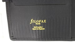 Unused 1990s FILOFAX Tejus Organizer Calf Leather Made in England Unused Inserts