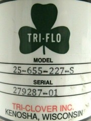 NEW TRI CLOVER 25-655-227-S TRI-FLOW VALVE 25655227S