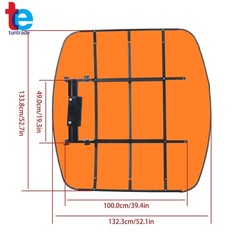 Orange Canopy For ROPS 52″ X 52″ Tractor and Mowers Umbrella 2″ x 2″ or 2″ x 3″