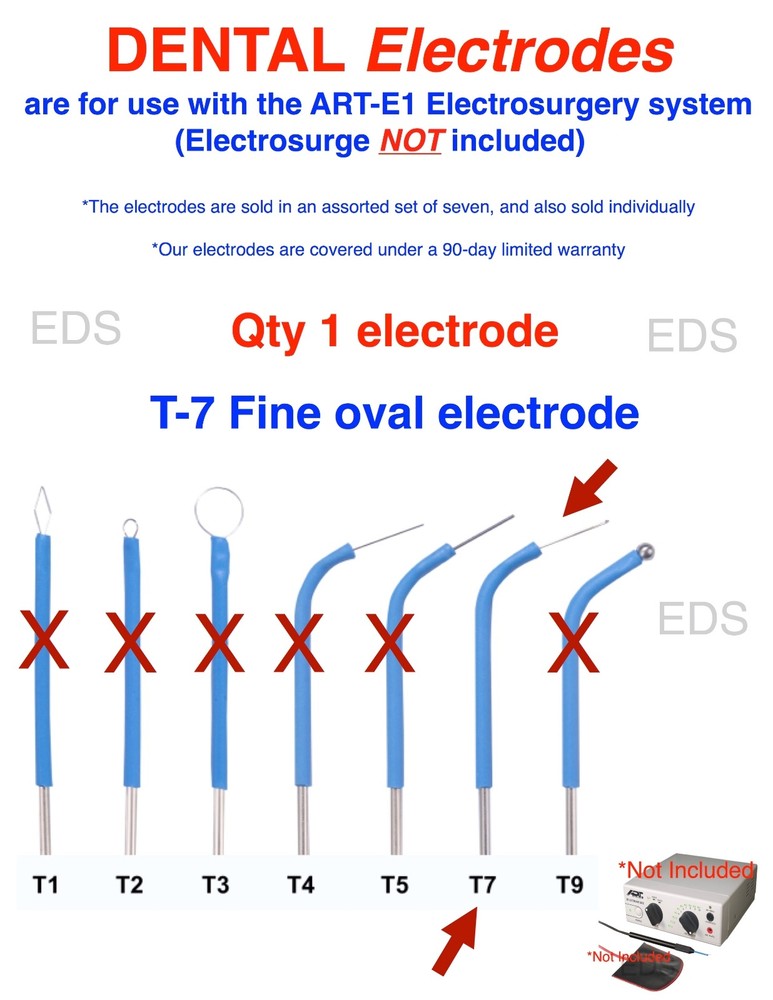 Bonart 1 ( T-7 ) DENTAL Electrode – use with the ART-E1 Electrosurgery system