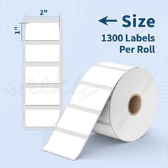 2″x1″ Direct Thermal Labels 1300/Roll Barcode UPC SKU FBA For Zebra Rollo MUNBYN