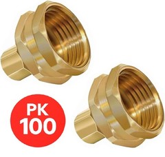 ¾” GHT Garden Hose Thread Female to ¼” Compression Brass Adapter (100 Pack)