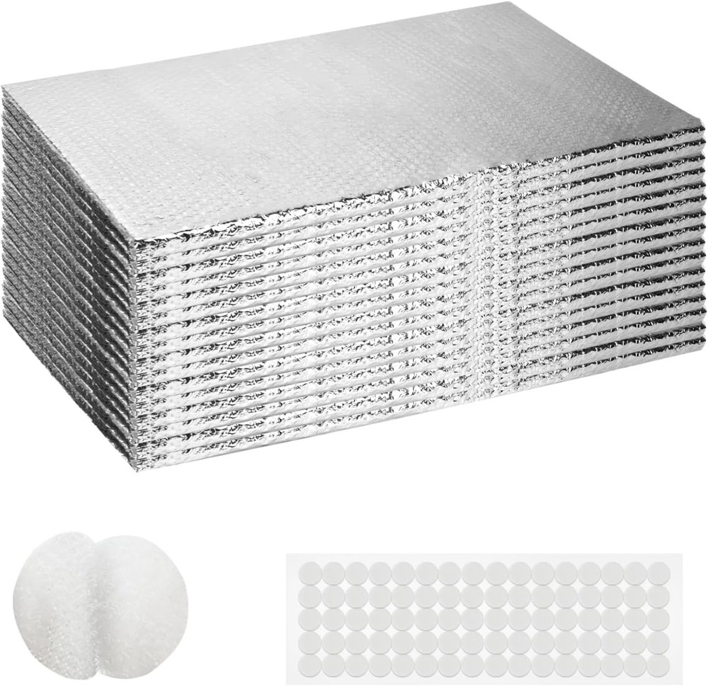 2 Car Garage Door Insulation Kit, 16pc Double Bubble Panel Reflective Insulation