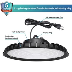 2Pack 200W UFO Led High Bay Light Commercial Warehouse Shop Gym Light Fixtures