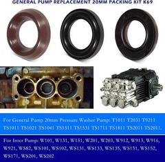 General Pump Kit 69 Packing Kit 20mm for GP K69 Interpump TS2010 TS1511 47series