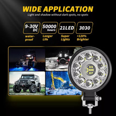 40W LED Work Light Cab Driving Lamp Flood Fit Case IH New Holland Tractor