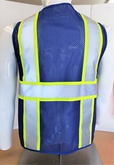 Two Tone High Visibility Reflective Blue Safety Vest (X-Small-5XL)