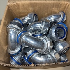 50 pcs. Sealproof Liquidtight 3/4” Qty 25 straight + qty 25 90 deg ZINC DIECAST