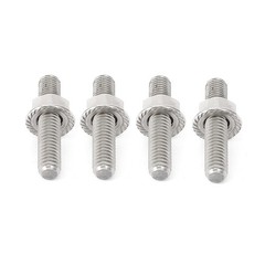 Alpha Rider Exhaust Studs Nuts for 1984-2015 Harley Big Twin 3/8 inch, Silver