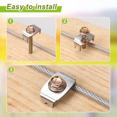 50/100/200 Pcs Reusable Barbed Fence Staples, Wire Fence Fasteners for Softwoods