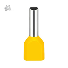 115 Yellow Capicorda 2x1mm² Double Cable Crimp Compass Electrical Terminals
