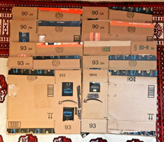Ten Shipping/Mailing boxes, (6 #93 boxes – 12″x6-1/2″x9″)(4 #90 boxes,11″x7″x9″)