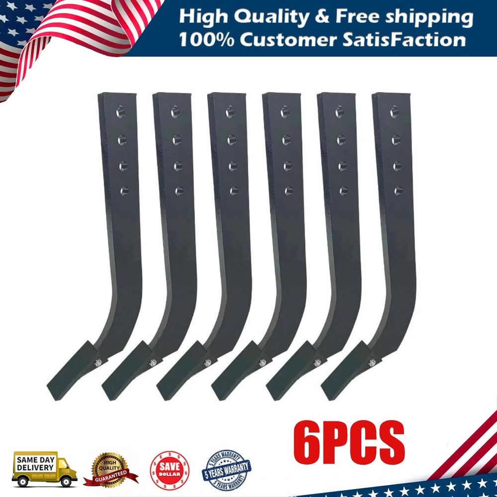 6PCS Box Blade 18” Ripper Shank 3 Hole Box Scraper Shank with 4 Holes Plowing