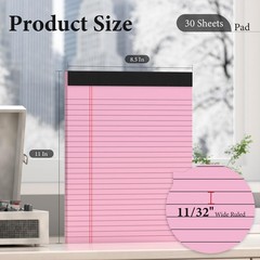 Nichela 6 Pack Legal Pads 8.5 x 11 Colored x 11 In, Multi-Color – 6