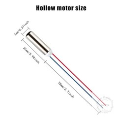 6 Pcs DC Coreless Vibration Motors 7x25mm Micro Vibrating Motors 1-6V 8000