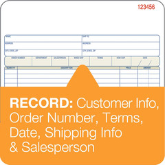 Order Book, 2-Part, Carbonless, White/Canary, 8-3/8 X 10-11/16 Inches, 50 Sets