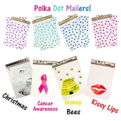 (20-200 Pack) 10″ x 13″ ShipNFun Designer FLAT POLY Mailers, USPS New Envelopes!
