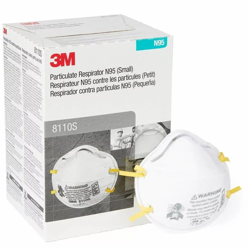 3M 8110S SMALL Disposable N95 Particulate Respirator Protection Face Masks