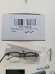 SOJOS SJ5018C8 Round Clear Glasses Blue Light Blocking Half Frame