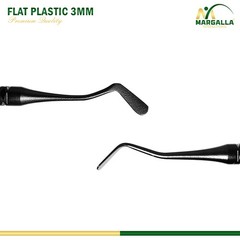 Dental Flat Plastic Filling 3mm Restorative Amalgam Double Ended Mate Black