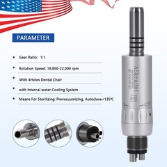 Dental Slow Speed Handpiece Air Motor E-type Internal/ External Water Spray M4