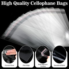 100Pcs Cake Money Box Transparent Bag Clear Paper Money Currency Sleeves Self…