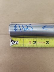 (Tag C70) 1.125″ Dia Titanium Round Rod x 7+” Inch Long 6AL4V-ELI Medical Grade
