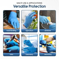 Nitrile Disposable Gloves 4 Mil Powder Free Latex Free Exam Medical Blue