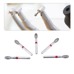 AZDENT Dental Diamond Burs 368-023F / 379-023F Football Fine Grit Red 10Pcs/Box