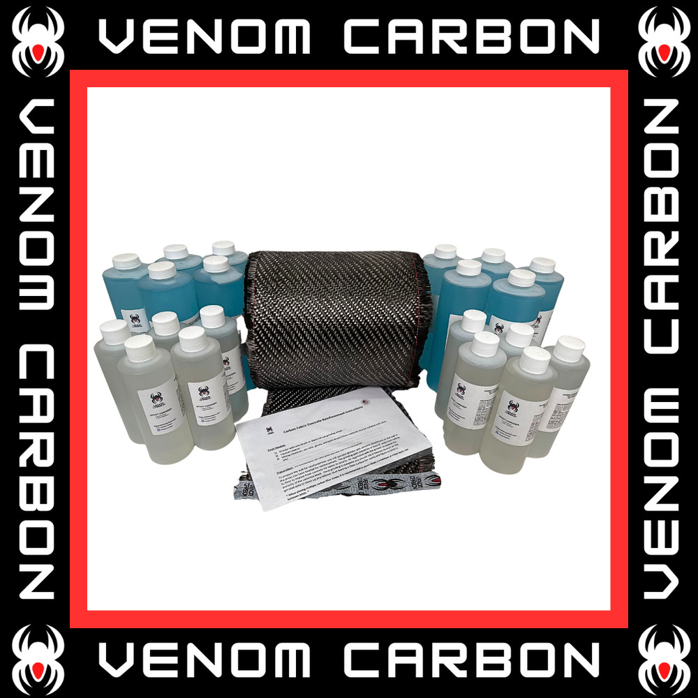 100ft Contractor’s Kit – Carbon Fiber Foundation Wall Repair 8 inch Twill Weave