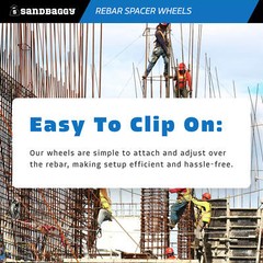 Sandbaggy 1″ Rebar Spacer Wheels – Concrete Form Spacers