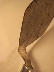 Vintage W Rose Brick Trowel 15in Leather Wrapped Handle Sharon Hill PA