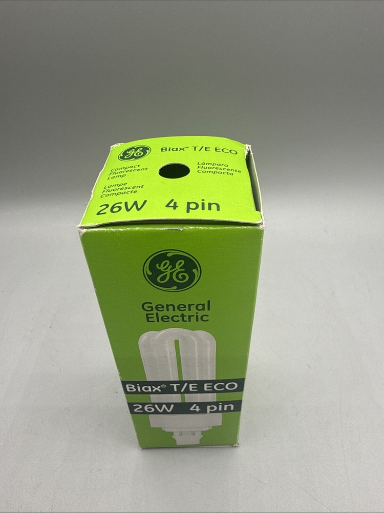 F26TBX/830/A/ECO 4Pin GE Compact Fluorescent Lamp 26 Watt Biax GX24q-3 New