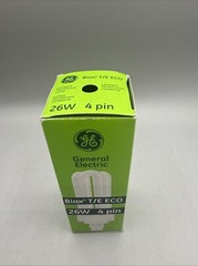 F26TBX/830/A/ECO 4Pin GE Compact Fluorescent Lamp 26 Watt Biax GX24q-3 New
