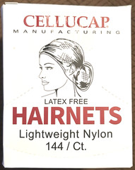 CELLUCAP HN400 Dark Brown Light Weight Nylon Hair Nets 144 ct Latex Free