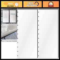 25 Transparent Letter Sheet Protectors for Discbound Notebooks – Set of 2