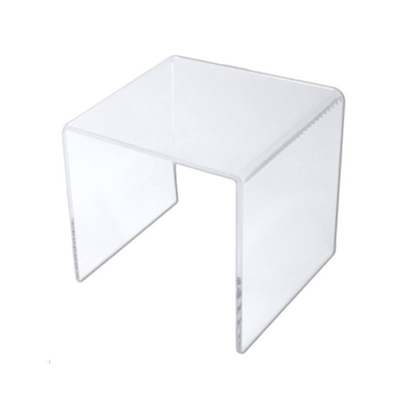 Clear Acrylic 3-Sided Square Riser Displays – Select Sizes Available