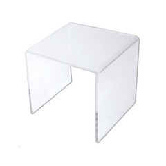 Clear Acrylic 3-Sided Square Riser Displays – Select Sizes Available