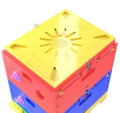 BeeHive Plastic Langstroth Size – 2 layers INSULATED Plastic (OPEN BOX)