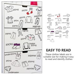 Removable Dresser Clothes Labels: Wardrobe Clothing 60.00X40.00X0.01CM, Multi