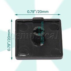 20x Black 20x20mm 2020 Plastic ABS End Cap Cover for Aluminum Profile Extrusion