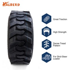 12-16.5 Skid Steer Loader Tire 12PR 12×16.5 SKS Heavy Duty High Traction Tubeles