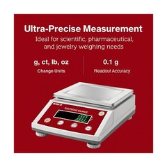 Fristaden Lab Scale | 10 kg x 0.1 g | USA Company | High-Precision Balance fo…