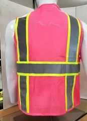 Pink Series High Visibility Pink Safety Vest Size Small – 2XL
