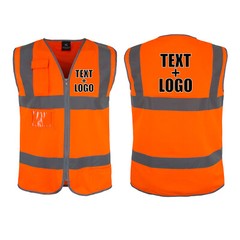 Safety Vest CUSTOM Hi-Vis PERSONALIZED Print in full color