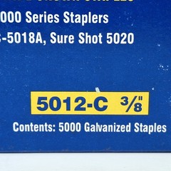 Duo Fast 5012-C 3/8” 20 Gauge Wide Crown Chisel Point Staple 5000 Series