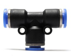 6mm (1/4 in.) Pneumatic Push in UnionTEE Fitting, Quick Connect, 900pcs