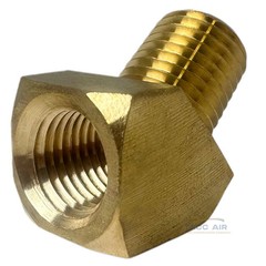 2 Pack 45 Degree 1/4″ NPT Pipe Thread Brass Street Elbow Fitting 50130