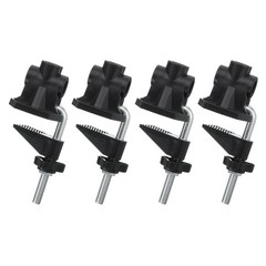 4pcs 0.47″ Hole Dia Universal C-Clamp Desk Clamp for Table Lamp Mic Arm Black